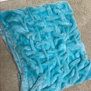 A cozy blue blanket from Z Gallerie! Very soft and fluffy!